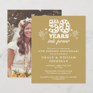 Budget Into Forever 50th Anniversary Photo Invite