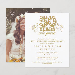 Budget Into Forever 50th Anniversary Photo Invite