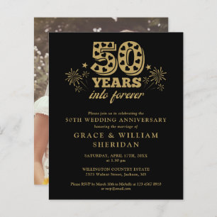 Budget Into Forever 50th Anniversary Photo Invite