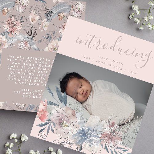 Budget Introducing Baby Girl Announcement Flyer