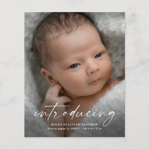 Budget Introducing Baby Photo Thank You Card