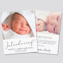 Budget Introducing Photos Birth Announcement