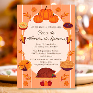 Budget Invitación Fiesta Cena de Acción de Gracias Invitation