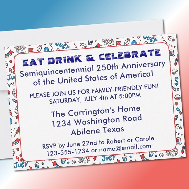 Budget Invitation 250th USA-America Celebration (Creator Uploaded)