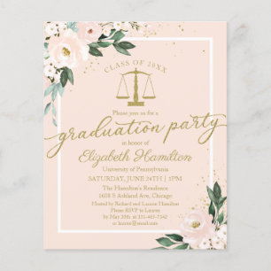 Budget Invitation Law School Graduation Party