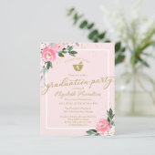 Budget Invitation Pharmacy Grad Party Floral (Standing Front)