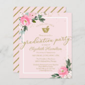 Budget Invitation Pharmacy Grad Party Floral (Front/Back)