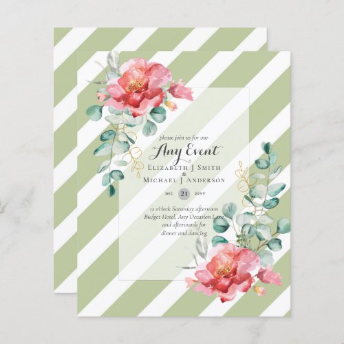 BUDGET INVITATIONS _ ANY EVENT _ Double Sided