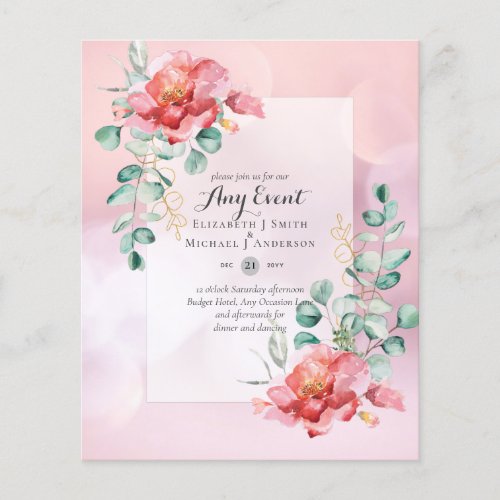 BUDGET INVITATIONS _ ANY EVENT _ Double Sided