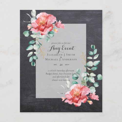 BUDGET INVITATIONS _ ANY EVENT _ Double Sided