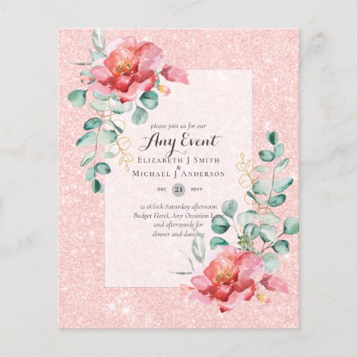 BUDGET INVITATIONS _ ANY EVENT _ Double Sided