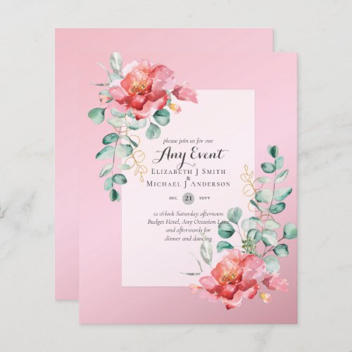 BUDGET INVITATIONS _ ANY EVENT _ Double Sided