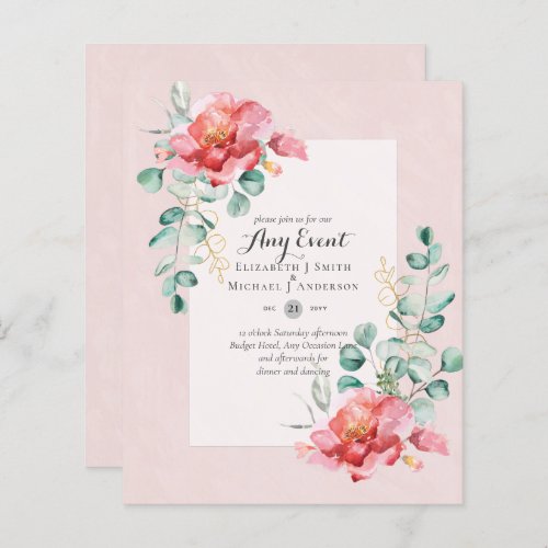 BUDGET INVITATIONS _ ANY EVENT _ Double Sided