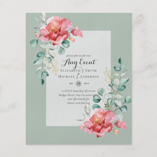 BUDGET INVITATIONS _ ANY EVENT _ Double Sided Flyer