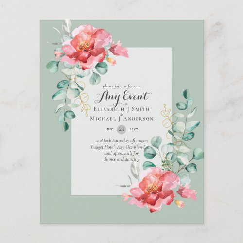 BUDGET INVITATIONS _ ANY EVENT _ Double Sided Flyer