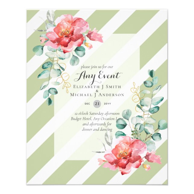BUDGET INVITATIONS - ANY EVENT - Double Sided Flyer (Front)