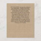 BUDGET INVITATIONS - ANY EVENT - Double Sided Flyer (Back)