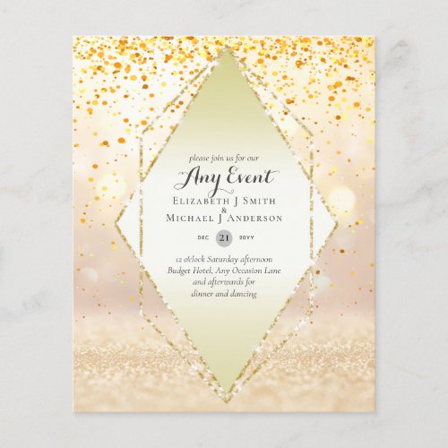 BUDGET INVITATIONS _ ANY EVENT _ Double Sided Flyer