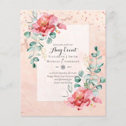 BUDGET INVITATIONS _ ANY EVENT _ Double Sided Flyer