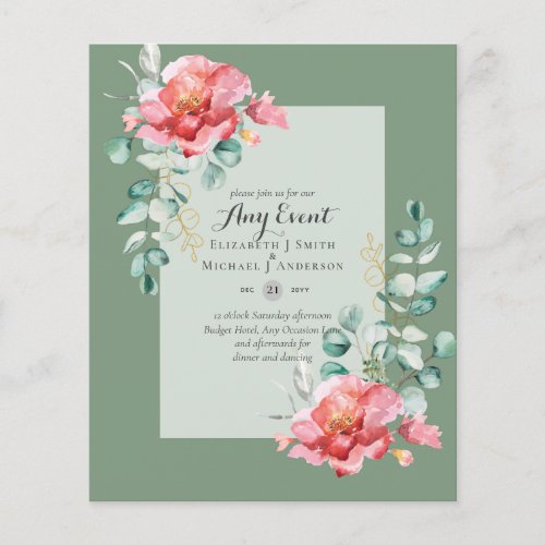 BUDGET INVITATIONS _ ANY EVENT _ Double Sided Flyer