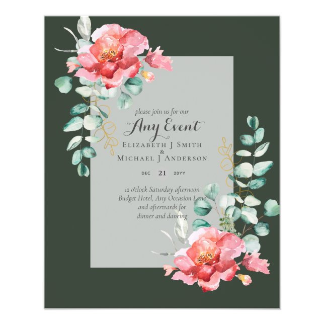 BUDGET INVITATIONS - ANY EVENT - Double Sided Flyer (Front)