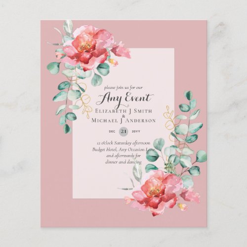 BUDGET INVITATIONS _ ANY EVENT _ Double Sided Flyer