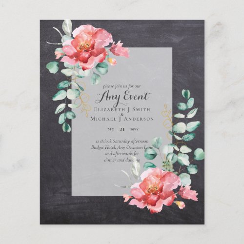 BUDGET INVITATIONS _ ANY EVENT _ Double Sided Flyer