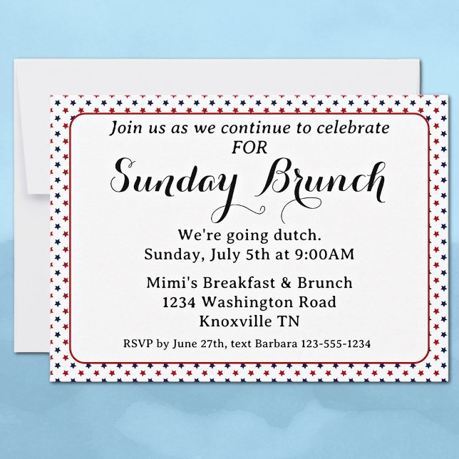 Budget Invite 250 Years America Sunday Brunch (Creator Uploaded)
