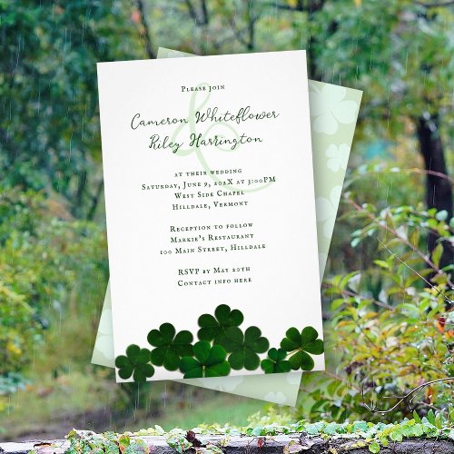 Budget Irish Wedding Invitation Flyer
