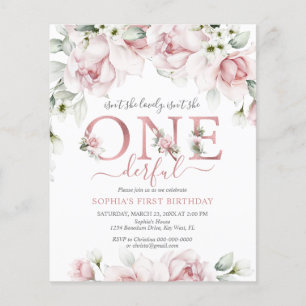 Budget Isn't She Lovely 1st Birthday Invitation