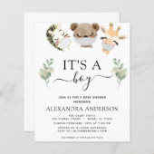 Budget It's a Boy Baby Shower Woodland Eucalyptus (Front/Back)