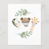 Budget It's a Girl Baby Shower Woodland Eucalyptus (Back)