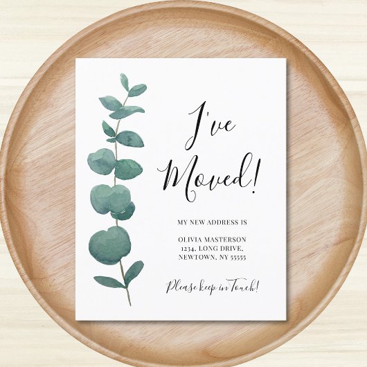 Budget I've Moved Change of Address Eucalyptus