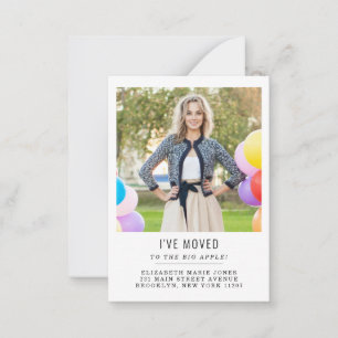 Budget I've Moved Change of Address Photo Moving Note Card