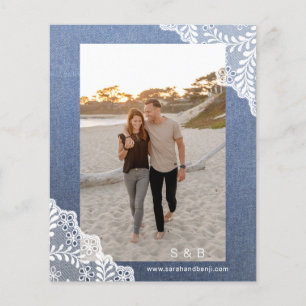 Budget Jean, Lace & Lights Save the Date V2 Photo Flyer