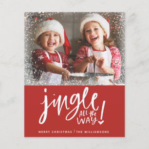 Budget Jingle All the Way Modern Photo Holiday Flyer