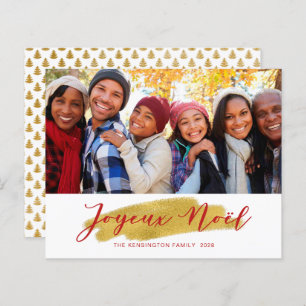 Budget Joyeux Noel Gold Foil Trees Holiday Photo