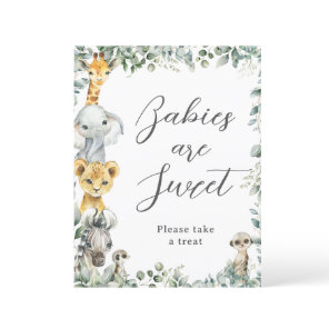 Budget Jungle Animals Baby are Sweet Treat Sign