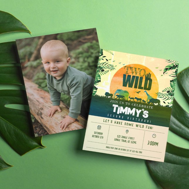 Budget Jungle Animals Two Wild Photo Birthday (Creator Uploaded)