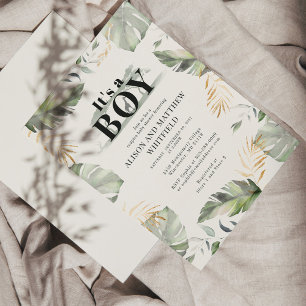 Budget Jungle Safari Giraffe Baby Shower Invite