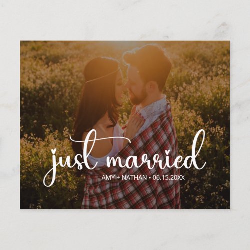 Budget Just married Photo Wedding Announcement