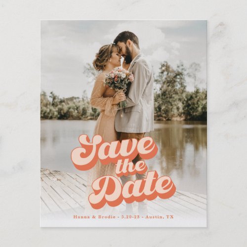 Budget Just Peachy Wedding Save the Date Flyer