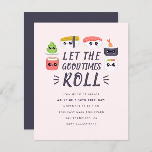 Budget Kawaii Sushi Rolls Birthday Party