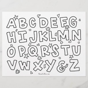 Budget Kids Alphabet Coloring Page