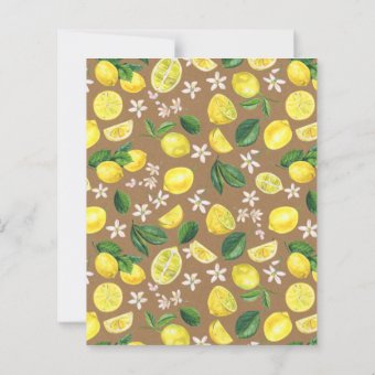 Budget Kraft Lemons Bridal Shower Invitation | Zazzle