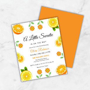 Budget Lemon Citrus Baby Shower Invite