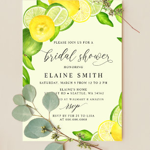 Budget Lemon Lime Citrus Bridal Shower Invitation