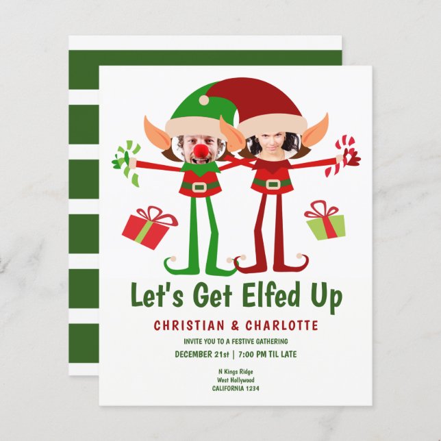 BUDGET Lets Get Elfed Up Christmas Party (Front/Back)