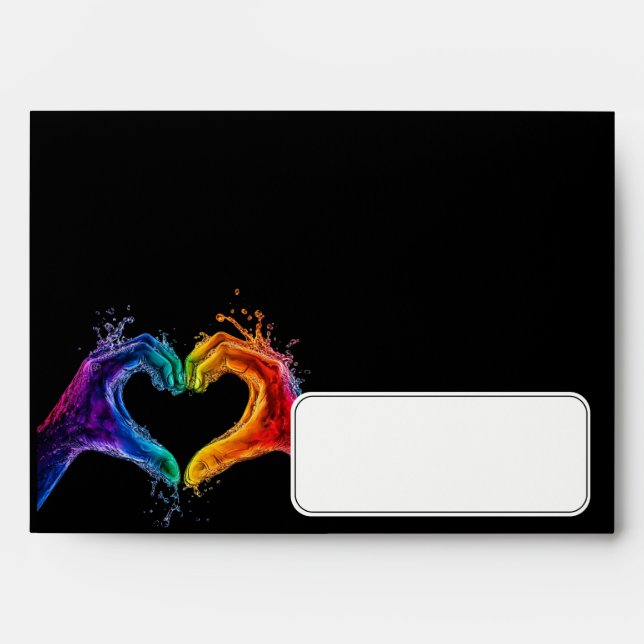 Budget🌈 LGBTQ Heart of Pride Envelope (Front)
