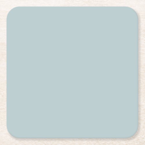 BUDGET Light Sage Green Monochrome Wedding Square Paper Coaster